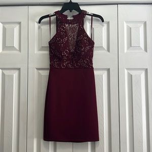 Wine Semi-Formal Dress